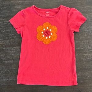 Gymboree girls short sleeve pink tee 7
